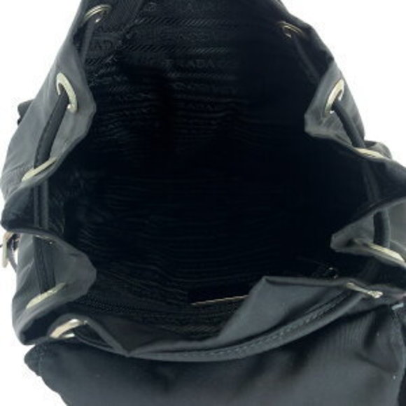 PRADA Tessuto triangular black nylon Rucksack Backpack - Picture 9 of 9